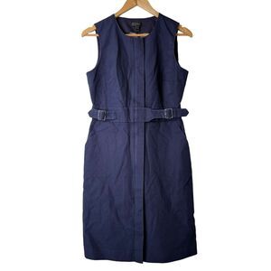 J. Crew Blue Sleeveless Sheath Dress